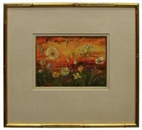 RUTH CHATFIELD (1918-2011) FRAMED CASEIN PAINTING