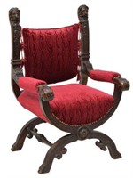 FINELY CARVED CURULE CHAIR