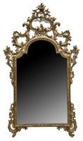 ITALIAN PIERCED AND CARVED GILTWOOD MIRROR