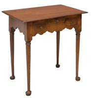 GEORGIAN OAK THREE DRAWER SIDE TABLE