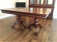 Broyhill Double Pedestal Base Table