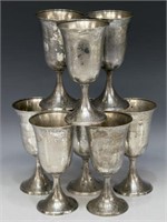 (8) AMERICAN STERLING SILVER GOBLETS