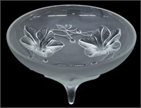 LALIQUE PARIS ART CRYSTAL FLORIFORM CENTER BOWL