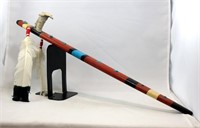 Hand Made & Painted Peace Pipe with Antler