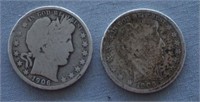 1906-D and 1906-S Barber Silver Dollar Coins