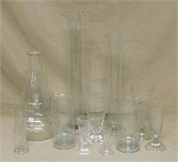 Glass Scientific Measures and Beakers.