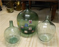 Green Glass Carboys.