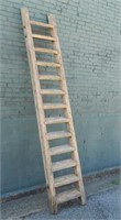 Tall Primitive English Granary Ladder, C.1850.