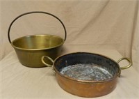 Brass Jelly Pan and Copper Pan.
