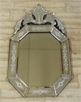 Venetian Style Beveled Mirror.