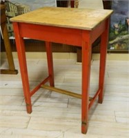 Rustic Pine Top Table with Painted Base.