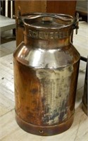 Copper Washed Milk Can.
