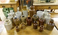 English Victorian Stoneware Bottles and Jars.
