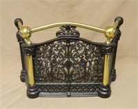 Victorian Cast Iron "Tidy Betty" Fire Guard.