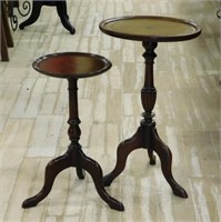 Mahogany Pedestal Wine Tables.