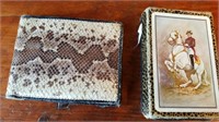 Snake Skin Styled Wallet & Vintage Cards