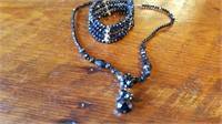 Black Sparkling Necklace / Bracelet