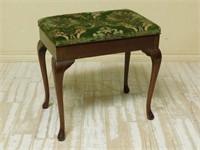 Queen Anne Mahogany Piano Bench.