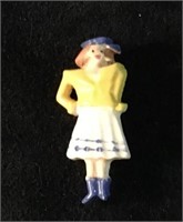 Vintage Girl Pin - Possible Bakelite