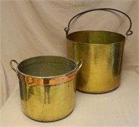 Brass Kindling Pots.