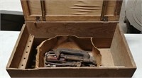 Vintage Wood Tool box & tools