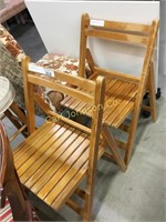 2 RUSSIAN ANTIQUE FOLDING CHAIRS