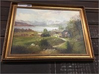 OLD GERMAN OIL PAINTING BY HESS