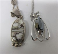 Pair of Sterling Silver Ladies Necklaces
