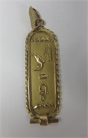 14K Yellow Gold Egyptian Hieroplyphic Charm