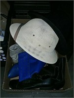 Box of hats and Boots