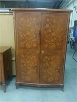 Floral inlay armoire