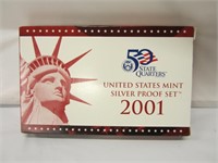 2001 U.S. MINT SILVER PROOF SET