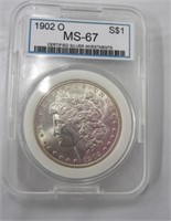 1902-O MORGAN SILVER DOLLAR CSI STANDARDS @MS67