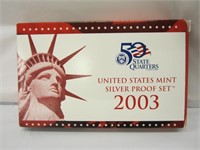 2003 U.S. MINT SILVER PROOF SET.