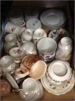 Box of cups and saucers