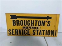 Broughton's service station signs