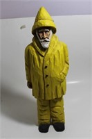 CARVED WOODEN FISHERMAN