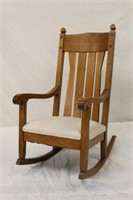 Solid Oak Arts & Craft Rocking Chair