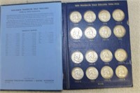 FRANKLIN HALVES BOOK 1948 - 1963 35 TOTAL COINS