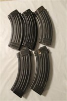 5 HIGH CAPACITY SEMI AUTO RIFLE MAGAZINES 7.62 MM