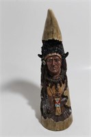CARVED NATIVE AMERICAN FIGURINE BY OLD WEST