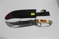 WHITE TAIL CUTTLERY FIXED BLADE KNIFE ANTLER