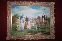 POLO GATHERING OIL ON CANVAS BY F. ANGELICO