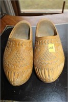 PAIR OF HANDCARVED WOODEN CLOGS FROM HOLLAND