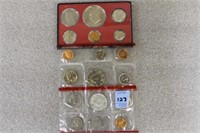 3 U.S. MINT COIN SETS 1968 DENVER MINT, 1973 SAN