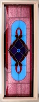 Large Arts & Crafts Stained Glass Window Panel