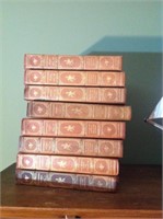 Set of Leather bound volumes, Stevenson's Works,