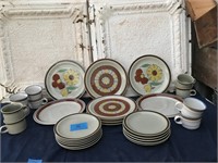 Large Lot of  Cute, Vintage Japan Stoneware Dishes