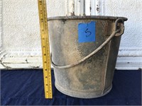 Antique Metal Galvanized Bucket (Heavy)