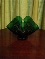 Beautiful green art glass bowl